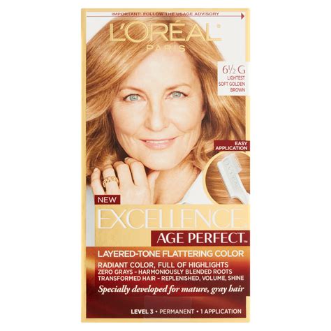 loreal hair colour light golden brown|l'oreal hair color age perfect.